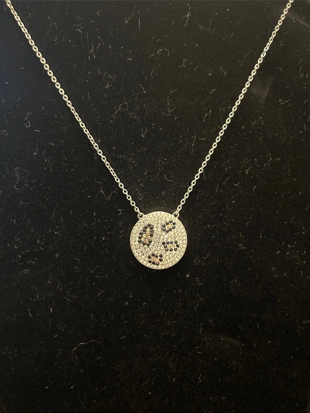Park Lane Crystal Pave Smiley Necklace and Earring and Bracelet Set - Silver